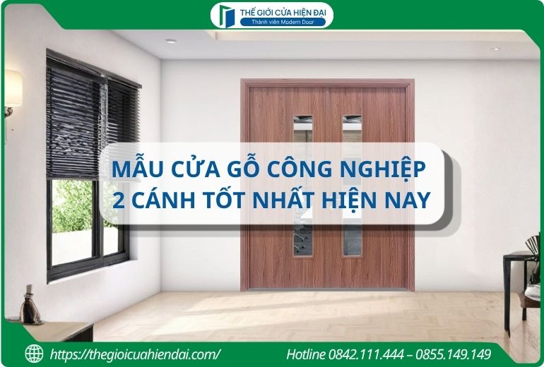 cửa gỗ công nghiệp 2 cánh