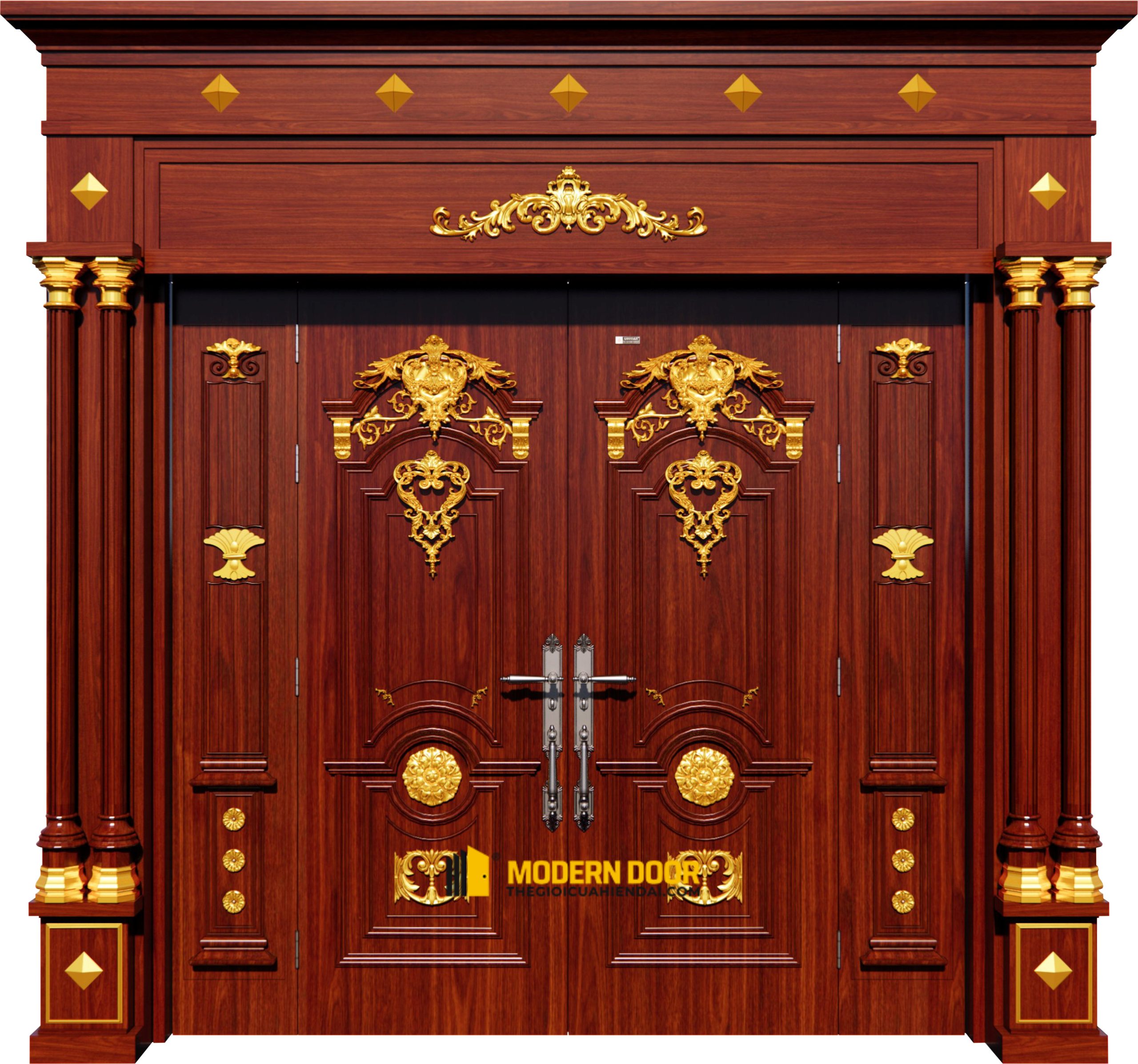 Cửa thép vân gỗ biệt thự MD - Dominate 02