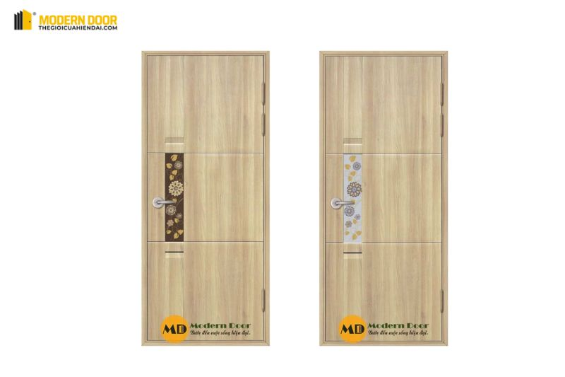 Cửa có hoạ tiết bông hoa cách điệu độc đáo
