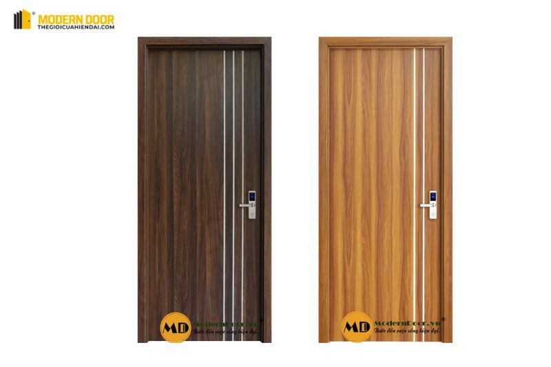 Cửa sử dụng đường phào chỉ làm điểm nhấn