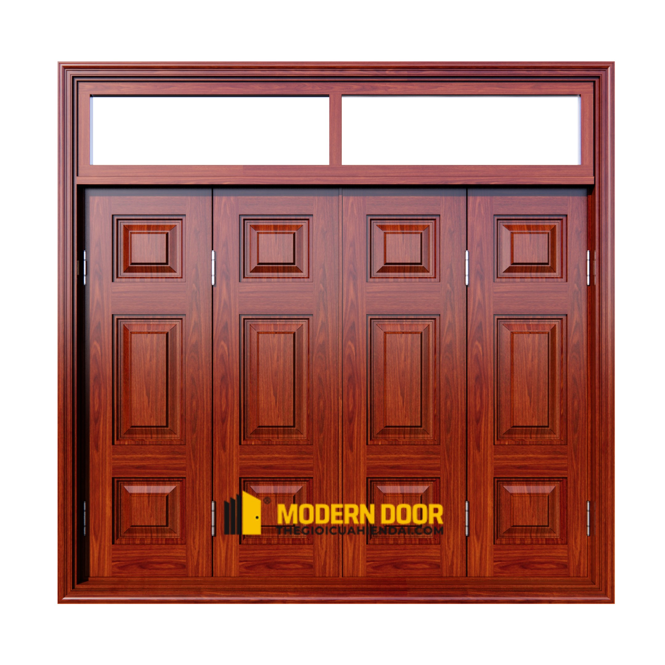 Cửa sổ thép vân gỗ MD - 4 cánh 04