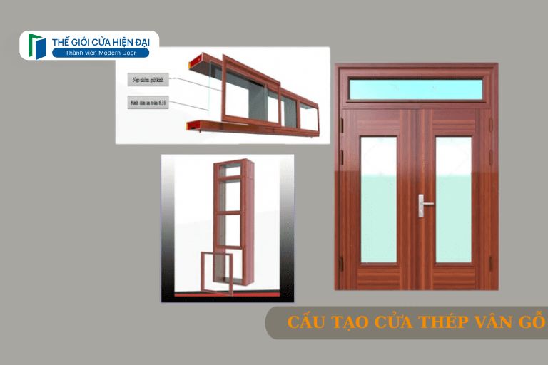cấu tạo cửa thép vân gỗ