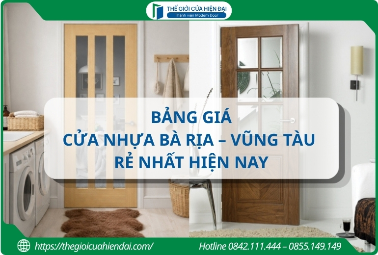 Bảng giá cửa nhựa Bà Rịa - Vũng Tàu rẻ nhất hiện nay