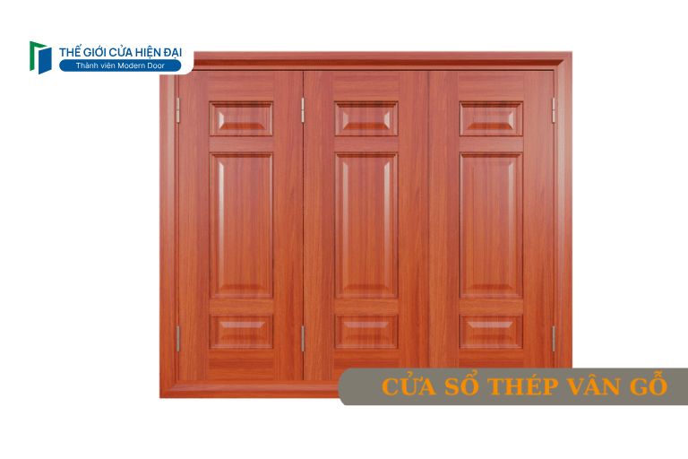 cửa sổ thép vân gỗ