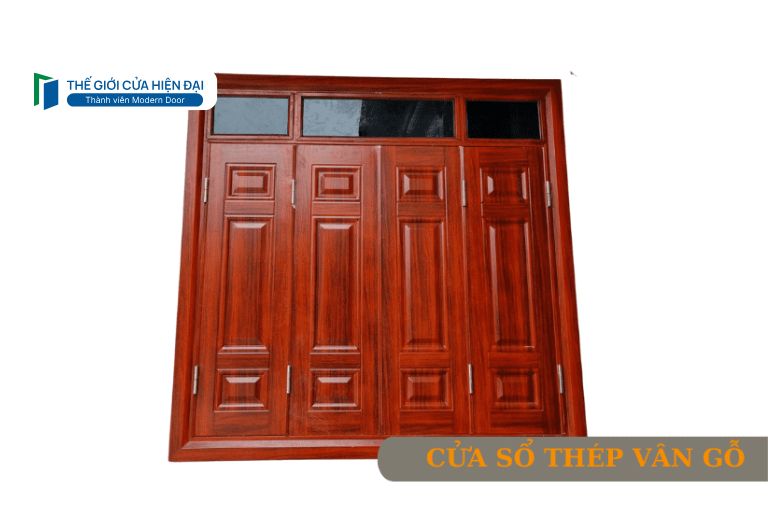 cửa sổ thép vân gỗ