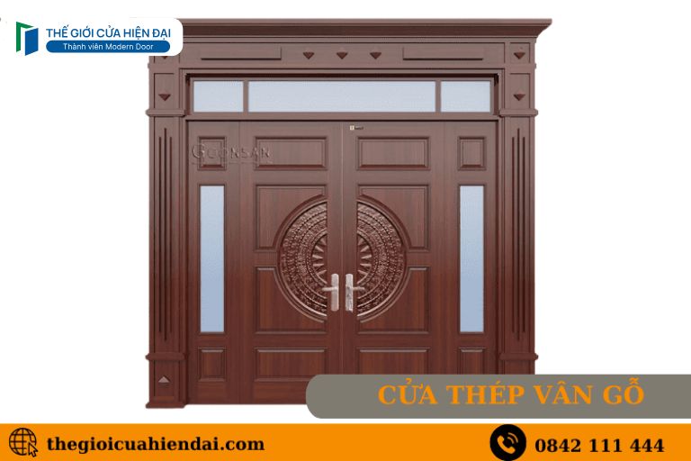 ưu nhược điểm cửa thép vân gỗ