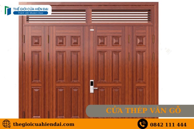 ưu nhược điểm cửa thép vân gỗ