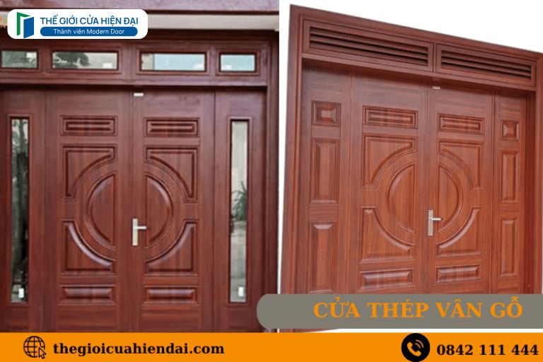 ưu nhược điểm cửa thép vân gỗ