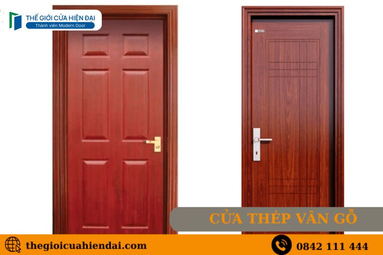 ưu nhược điểm cửa thép vân gỗ