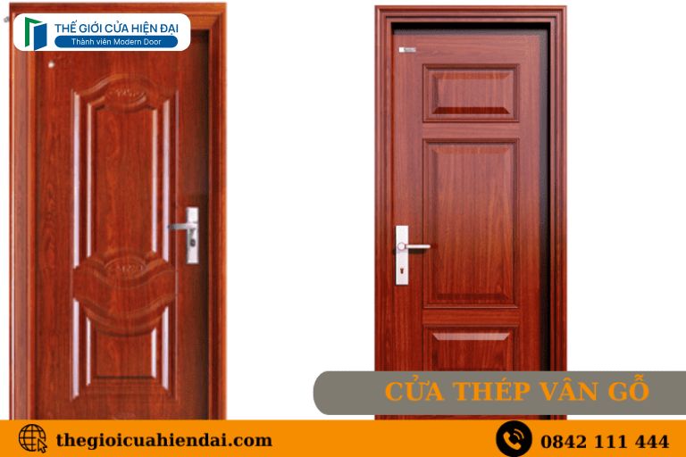 ưu nhược điểm cửa thép vân gỗ