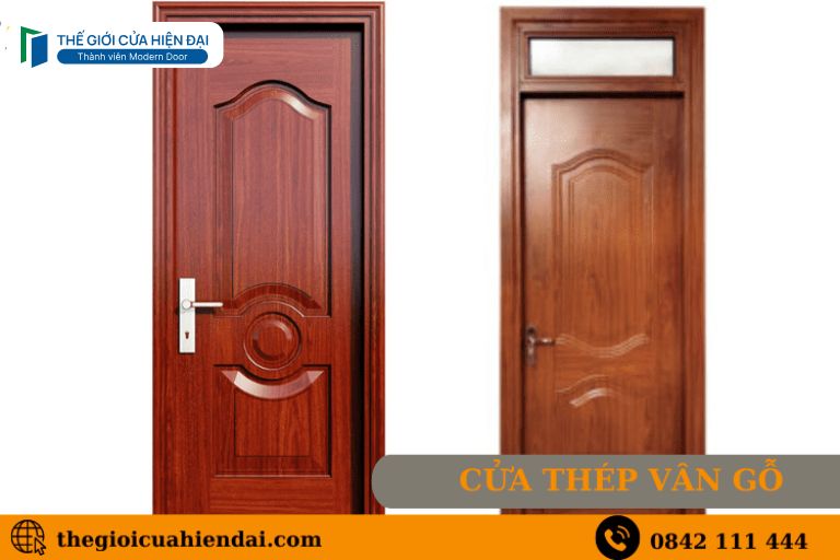 ưu nhược điểm cửa thép vân gỗ
