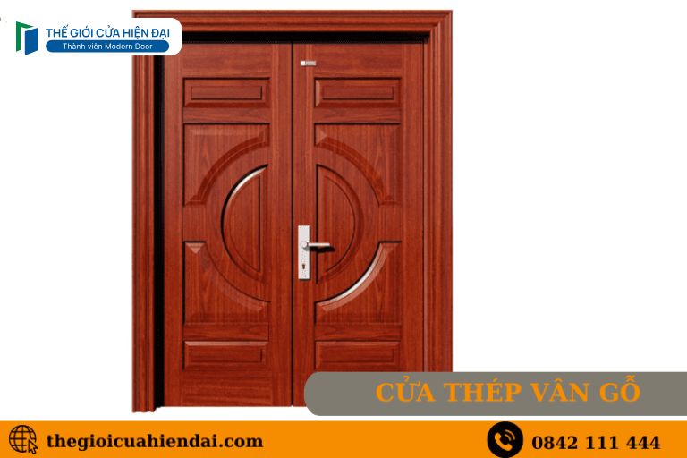 ưu nhược điểm cửa thép vân gỗ