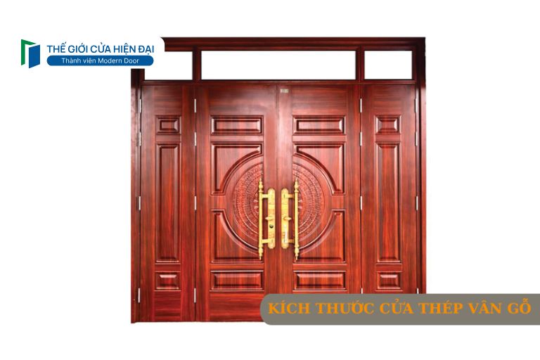 kích thước cửa thép vân gỗ