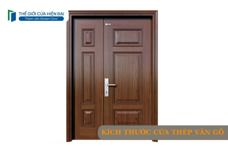 kích thước cửa thép vân gỗ