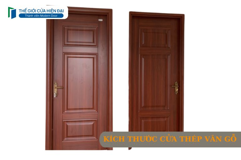 kích thước cửa thép vân gỗ