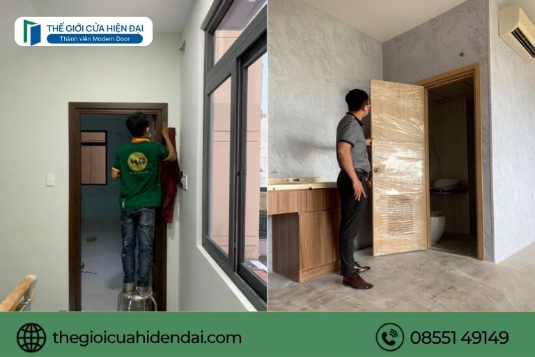 hướng dẫn thi công cửa nhựa composite