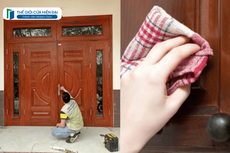 cửa thép vân gỗ tại bình phước