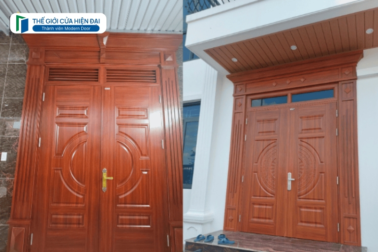 cửa thép vân gỗ tại bình phước