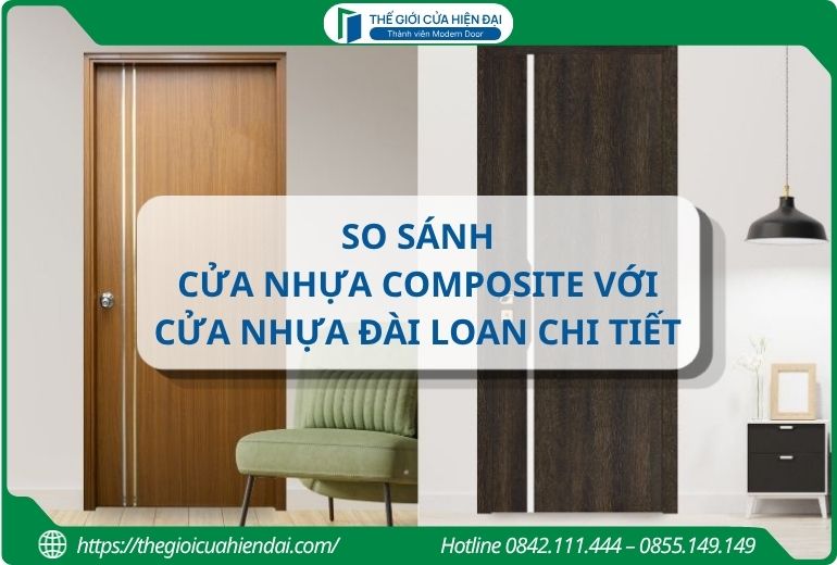 cửa nhựa composite với cửa nhựa đài loan
