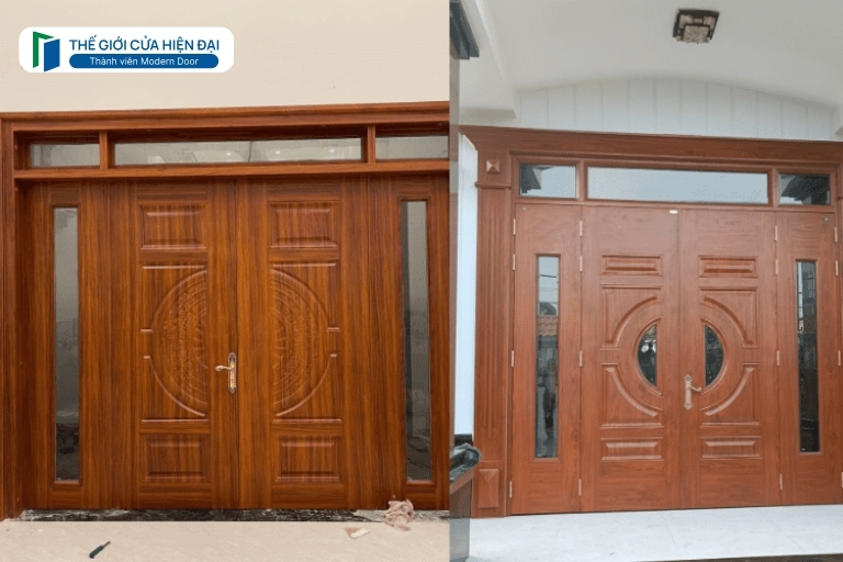 cửa thép vân gỗ