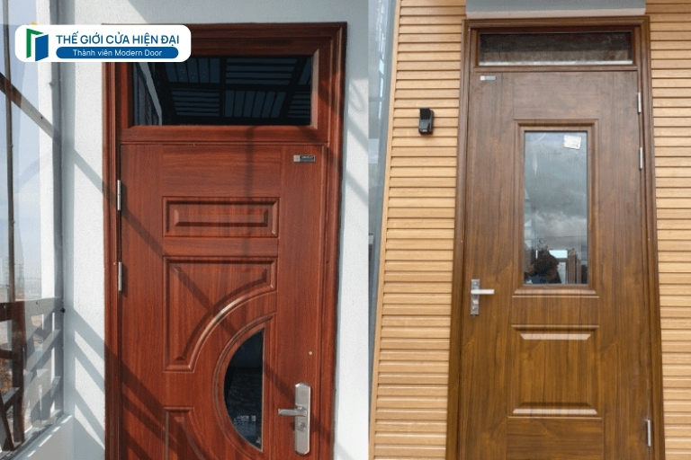 cửa thép vân gỗ
