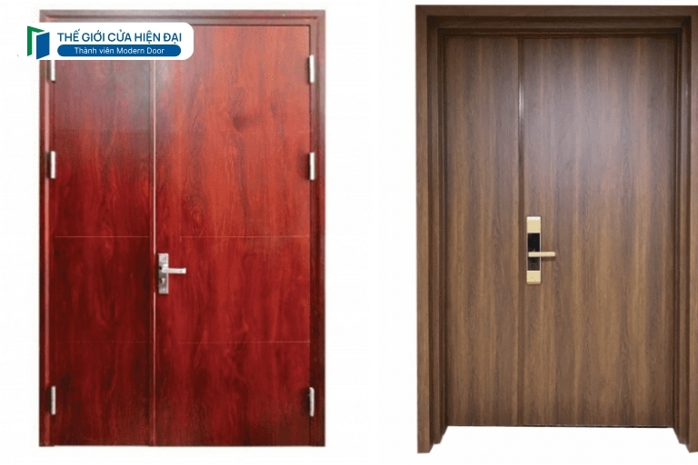 cửa thép vân gỗ