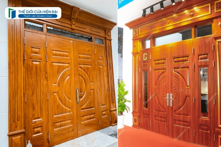 cửa thép vân gỗ