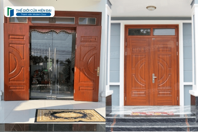 cửa thép vân gỗ