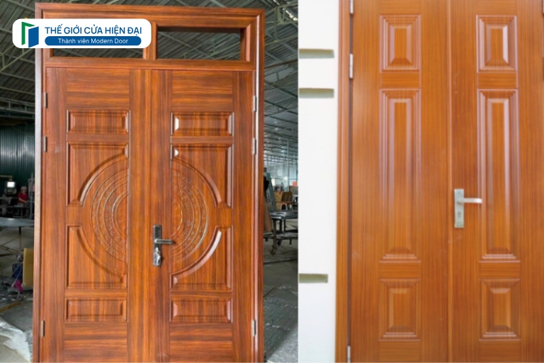 cửa thép vân gỗ tại bình dương