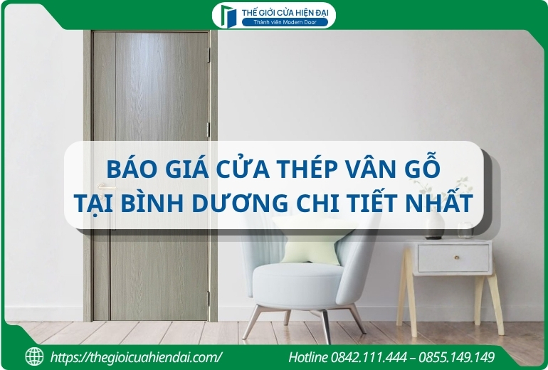 cửa thép vân gỗ tại bình dương