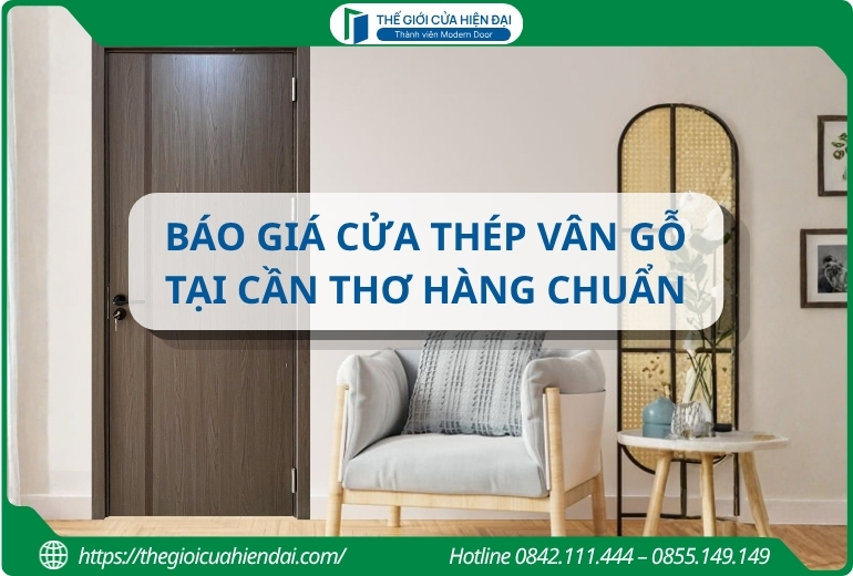 cửa thép vân gỗ tại cần thơ