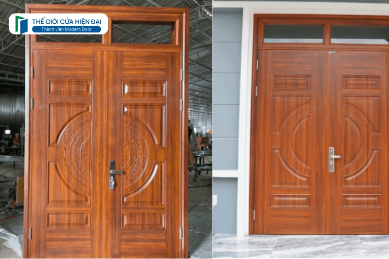 cửa thép vân gỗ tại đồng nai