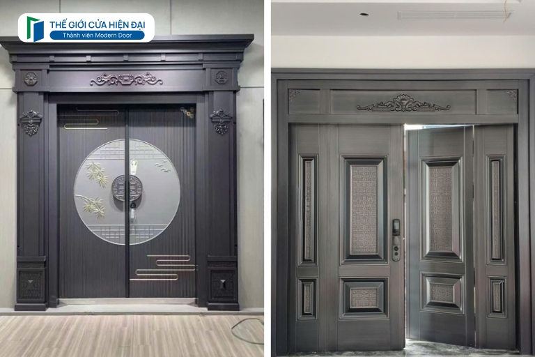 cửa thép vân gỗ tại lâm đồng