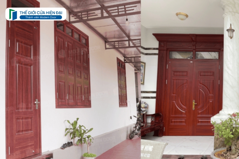 cửa thép vân gỗ tại lâm đồng