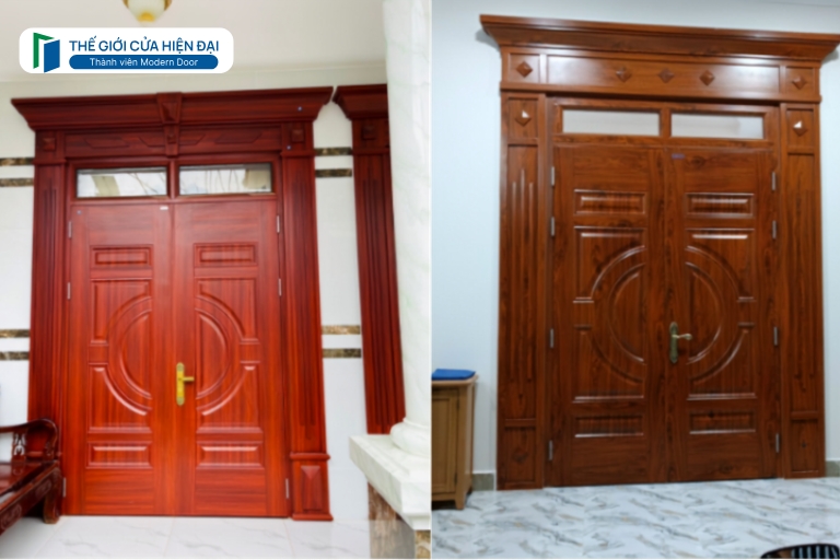 cửa thép vân gỗ tại long an