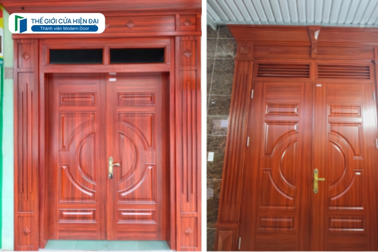 cửa thép vân gỗ tại long an