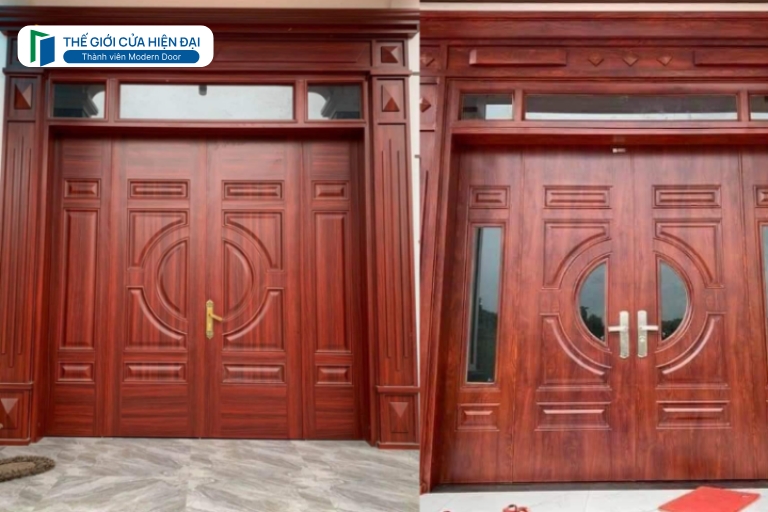 cửa thép vân gỗ tại tây ninh