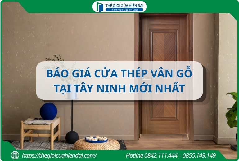 cửa thép vân gỗ tại tây ninh