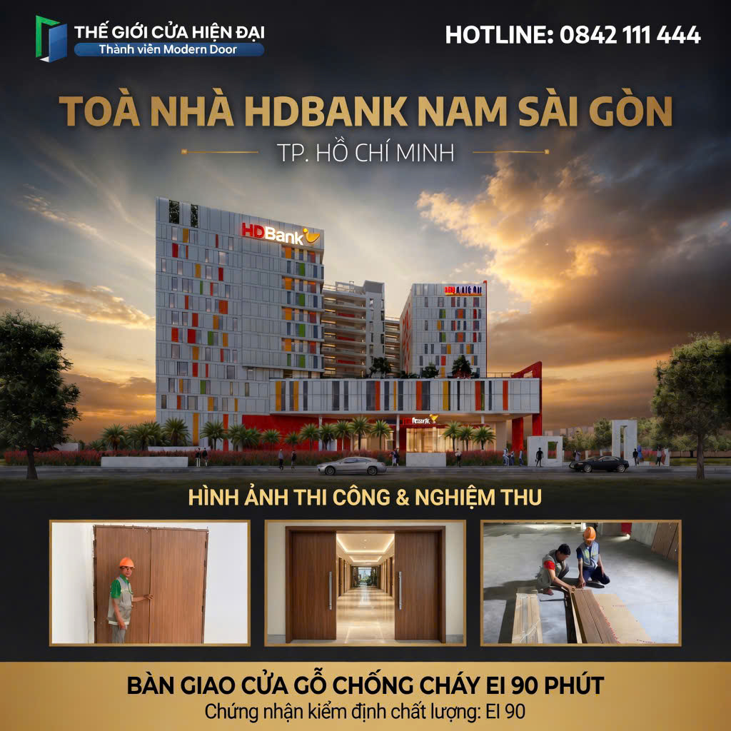 dự án Thế Giới Cửa Hiện Đại thi công bàn giao